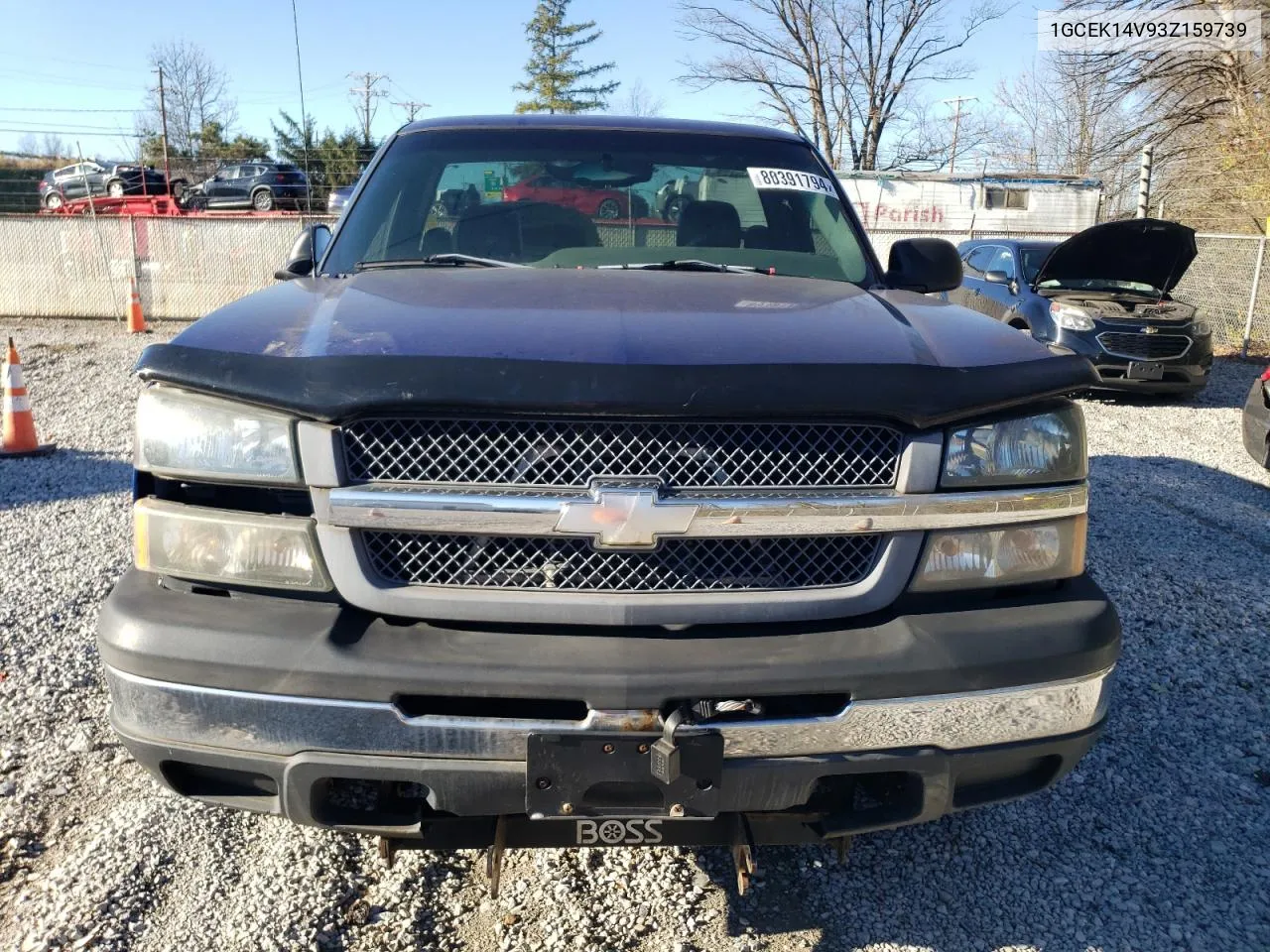 2003 Chevrolet Silverado K1500 VIN: 1GCEK14V93Z159739 Lot: 80391794