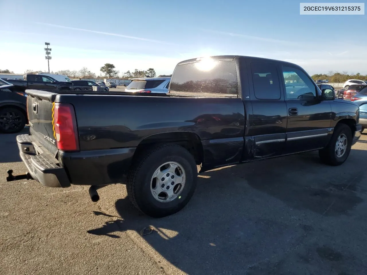 2003 Chevrolet Silverado C1500 VIN: 2GCEC19V631215375 Lot: 80533994