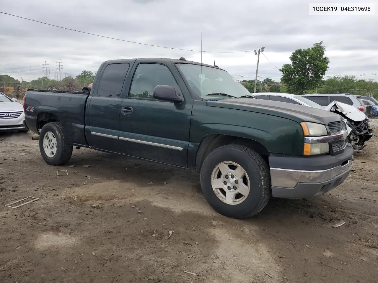 2004 Chevrolet Silverado K1500 VIN: 1GCEK19T04E319698 Lot: 53794284