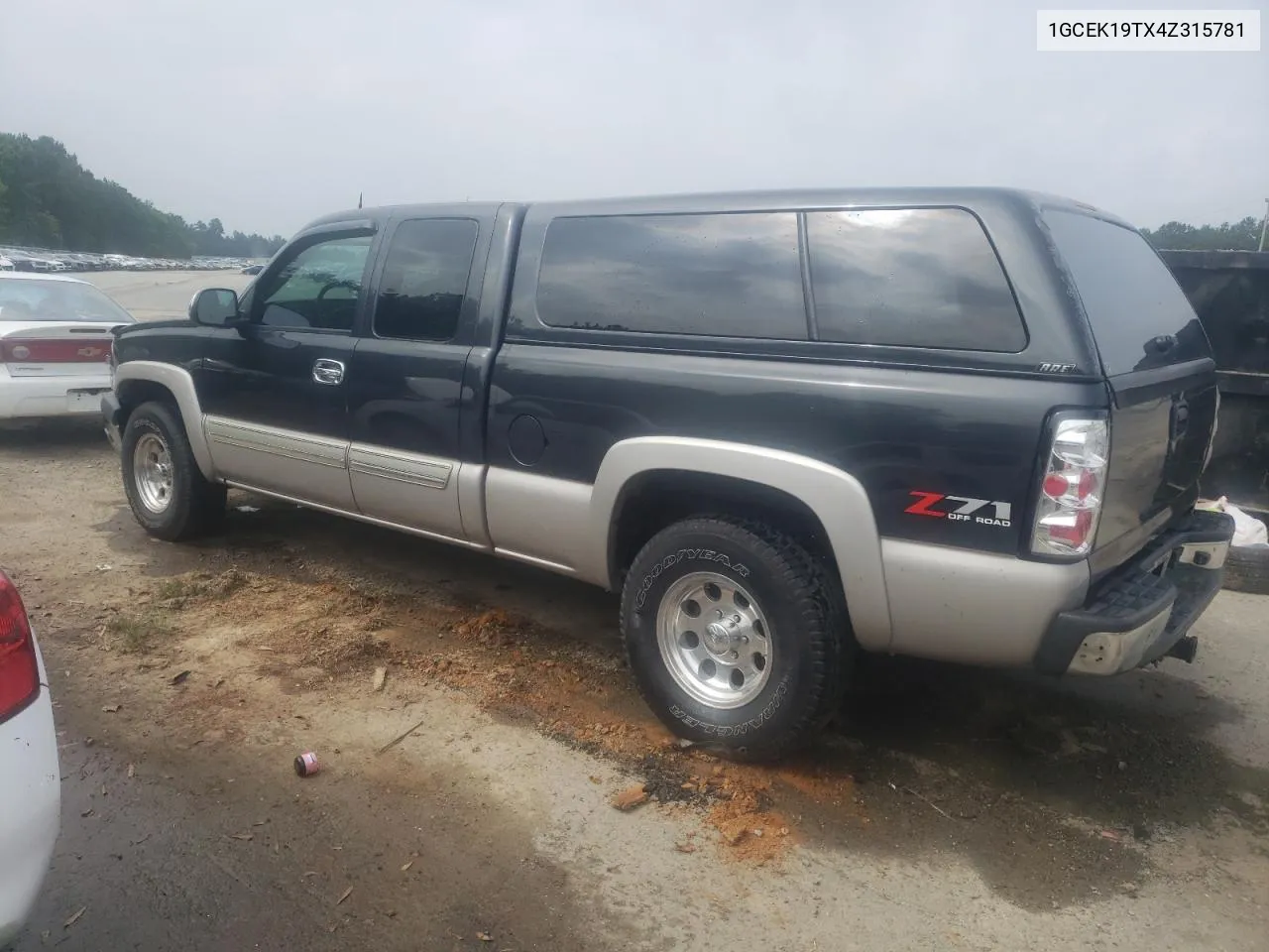 2004 Chevrolet Silverado K1500 VIN: 1GCEK19TX4Z315781 Lot: 55284344