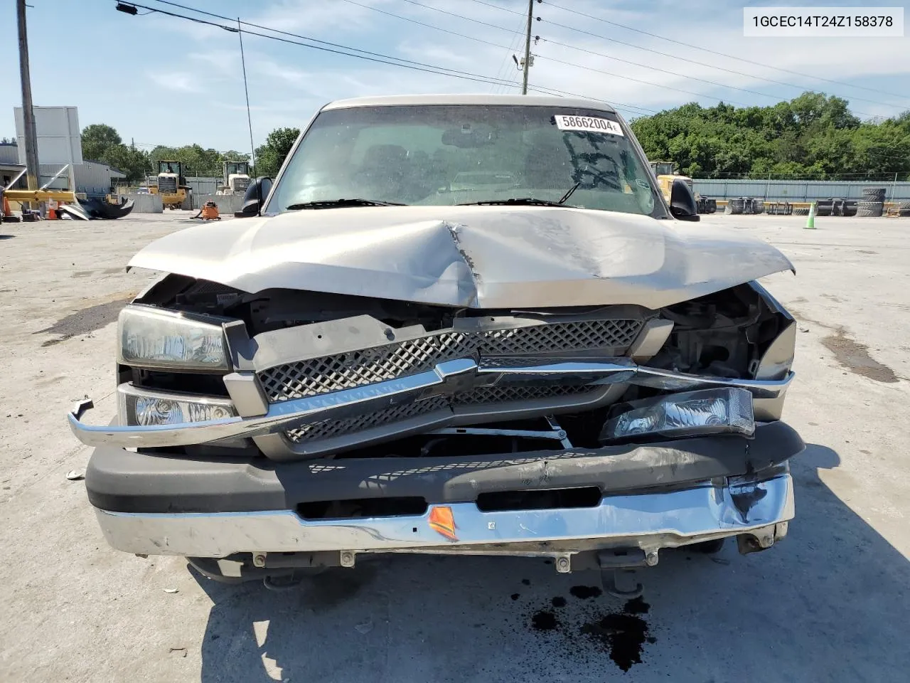 2004 Chevrolet Silverado C1500 VIN: 1GCEC14T24Z158378 Lot: 58662004