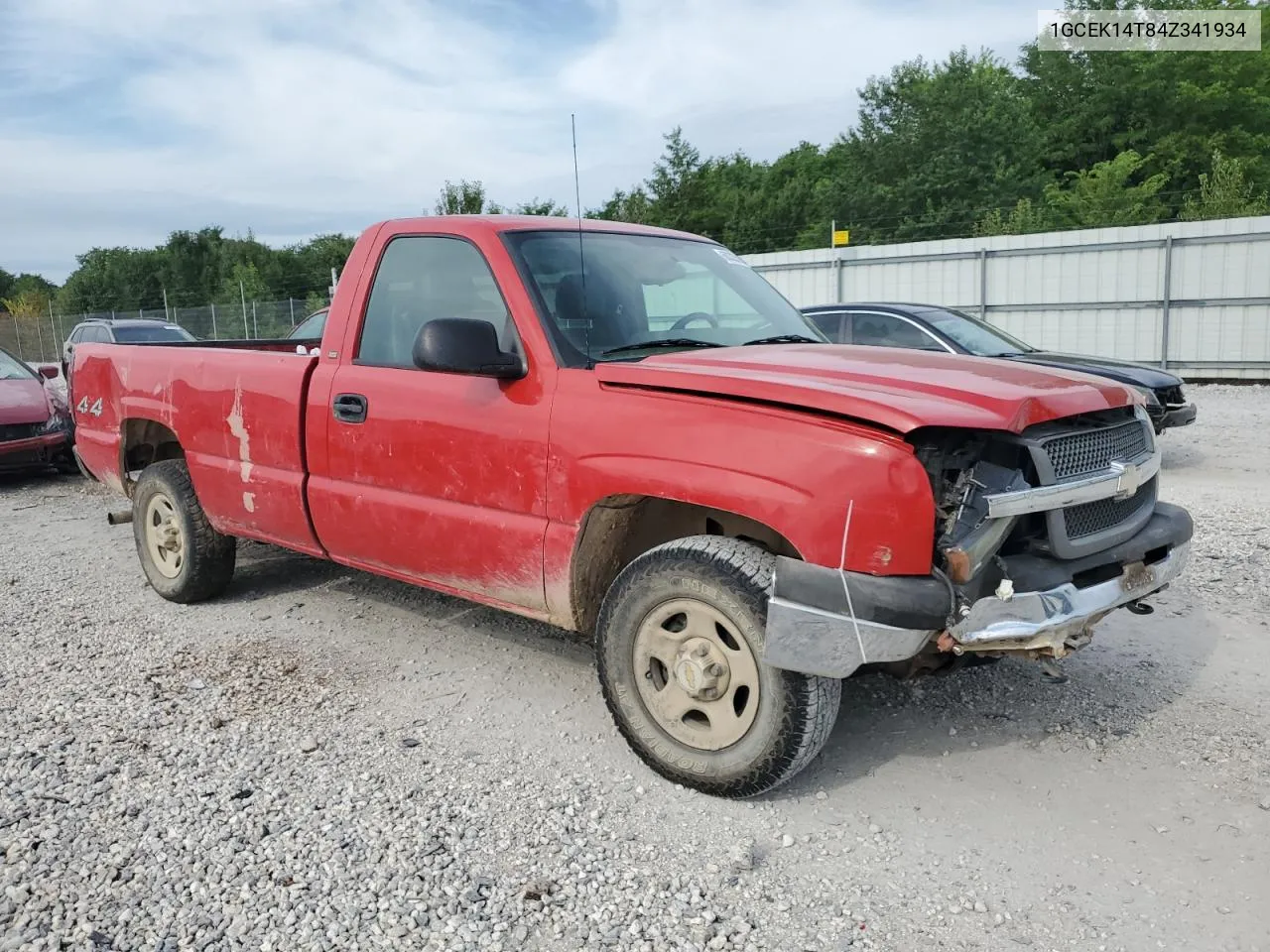 2004 Chevrolet Silverado K1500 VIN: 1GCEK14T84Z341934 Lot: 60335084