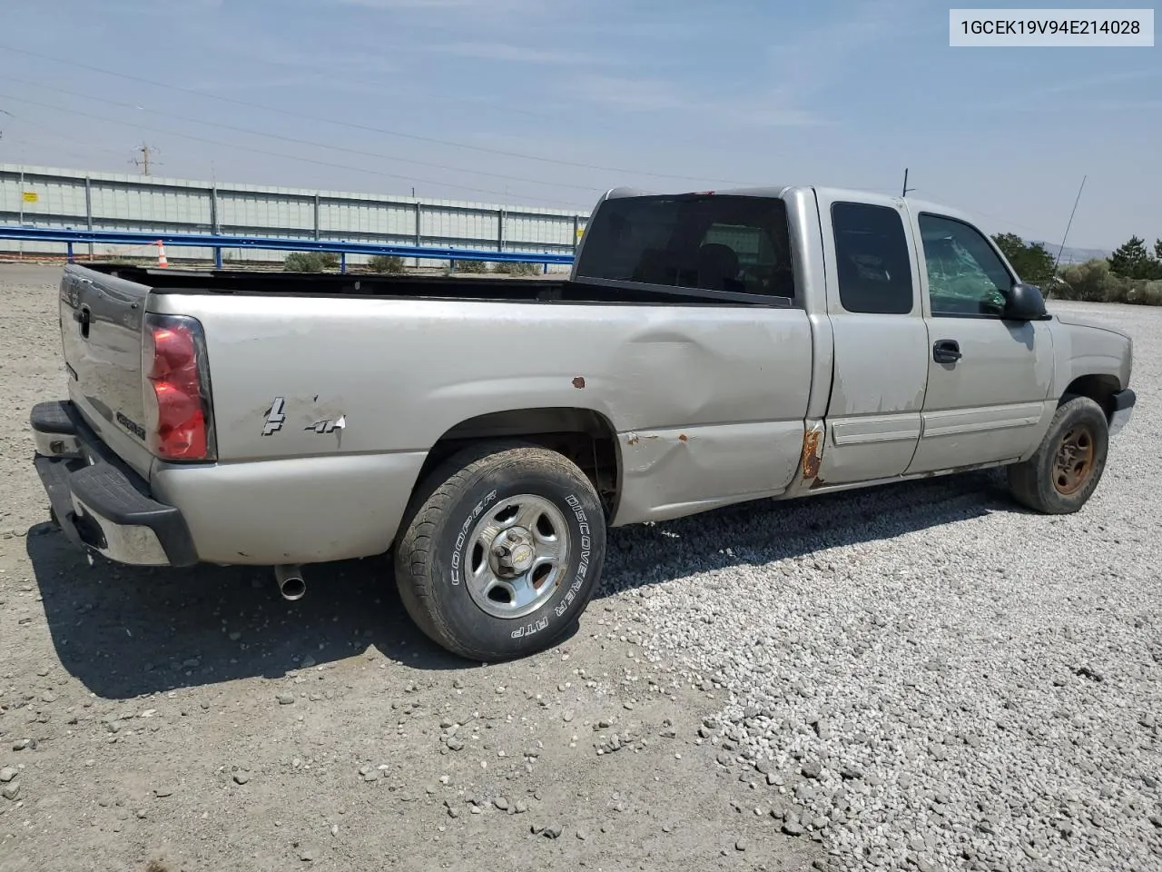 2004 Chevrolet Silverado K1500 VIN: 1GCEK19V94E214028 Lot: 65052624