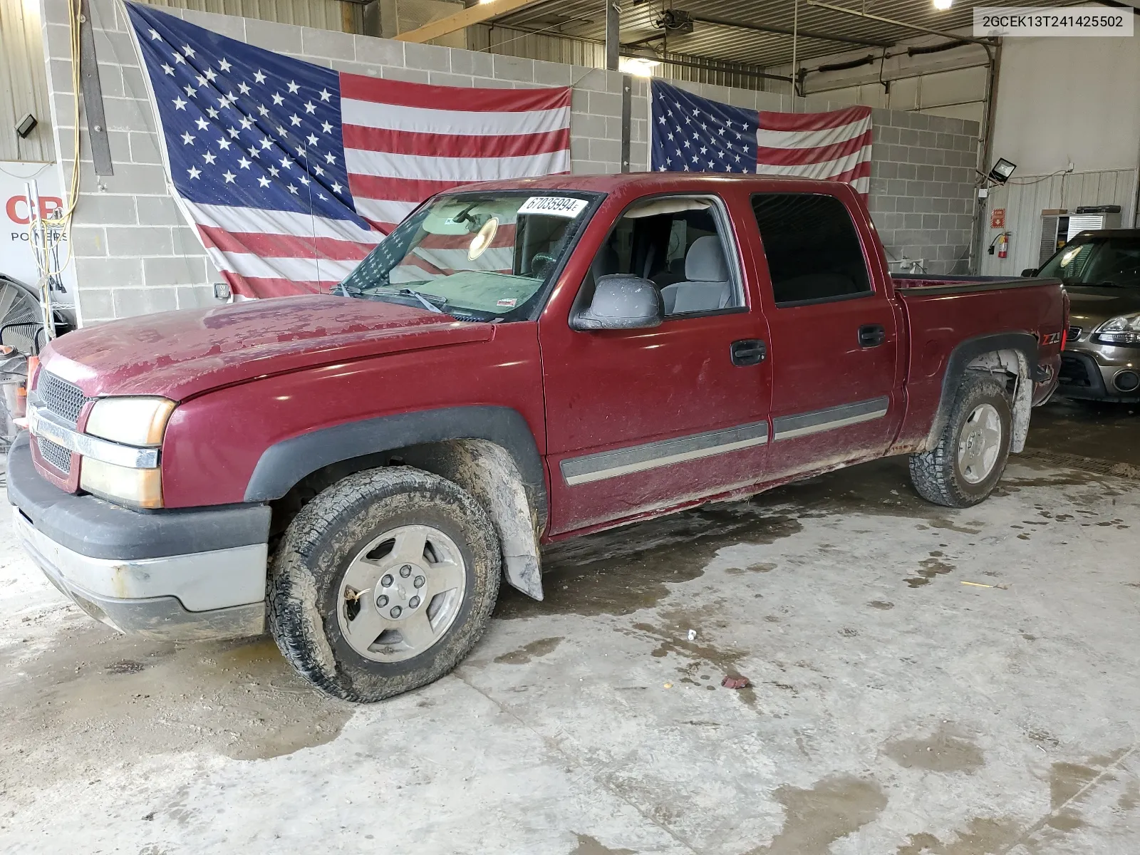 2004 Chevrolet Silverado K1500 VIN: 2GCEK13T241425502 Lot: 67035994