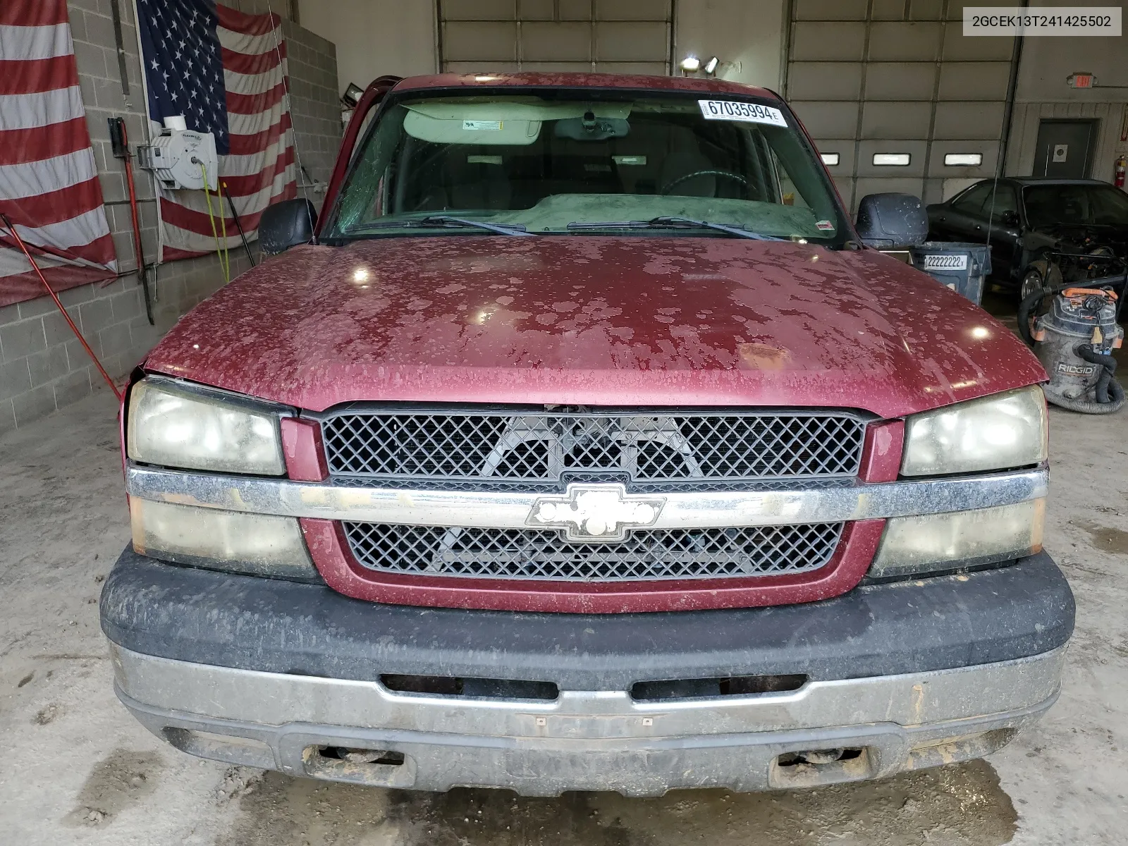 2004 Chevrolet Silverado K1500 VIN: 2GCEK13T241425502 Lot: 67035994