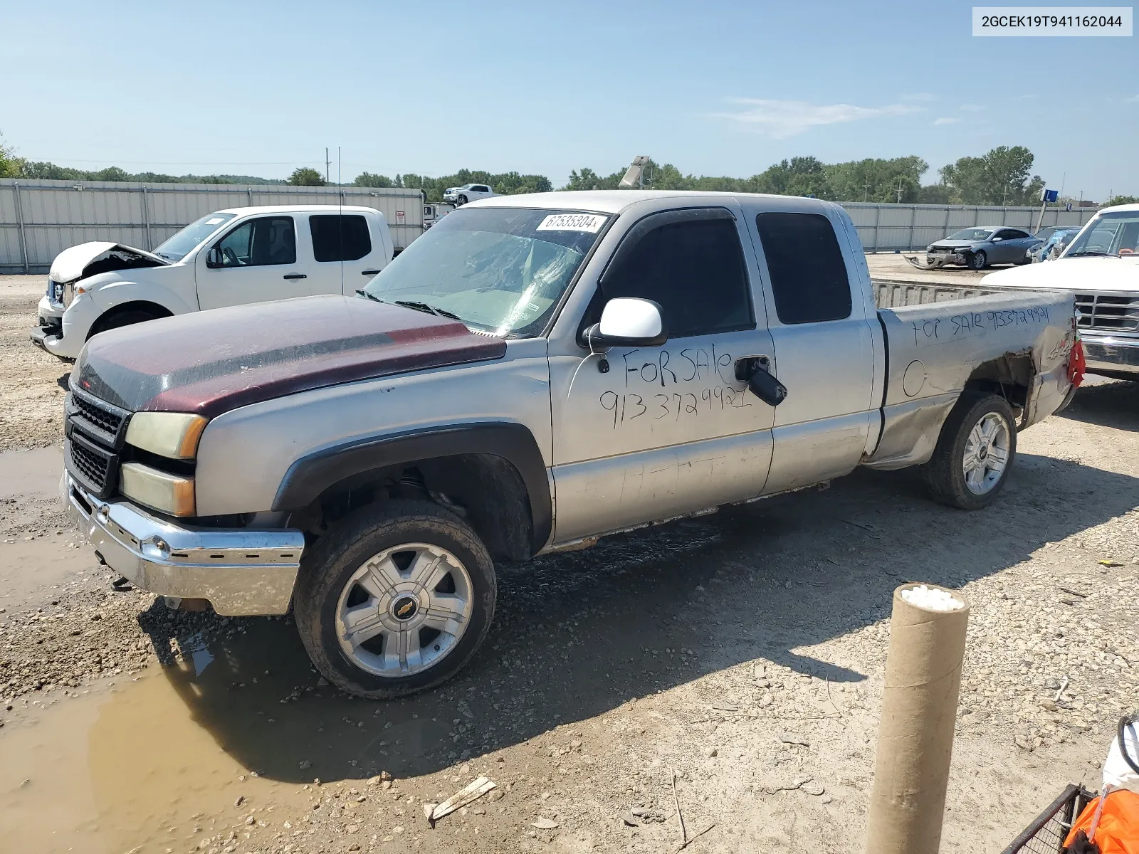 2004 Chevrolet Silverado K1500 VIN: 2GCEK19T941162044 Lot: 67535804