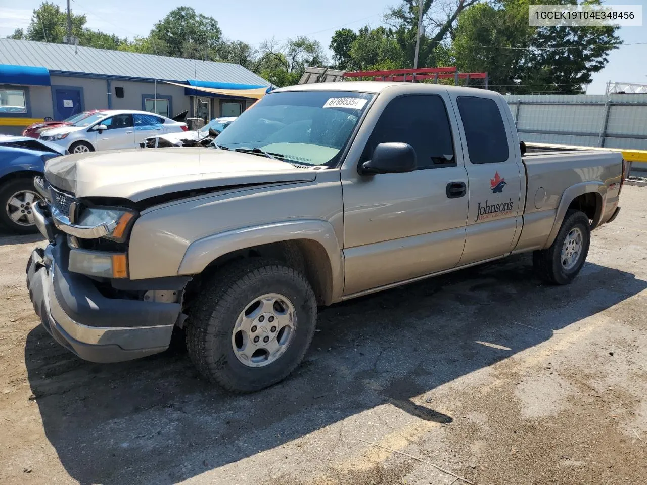 2004 Chevrolet Silverado K1500 VIN: 1GCEK19T04E348456 Lot: 67995354