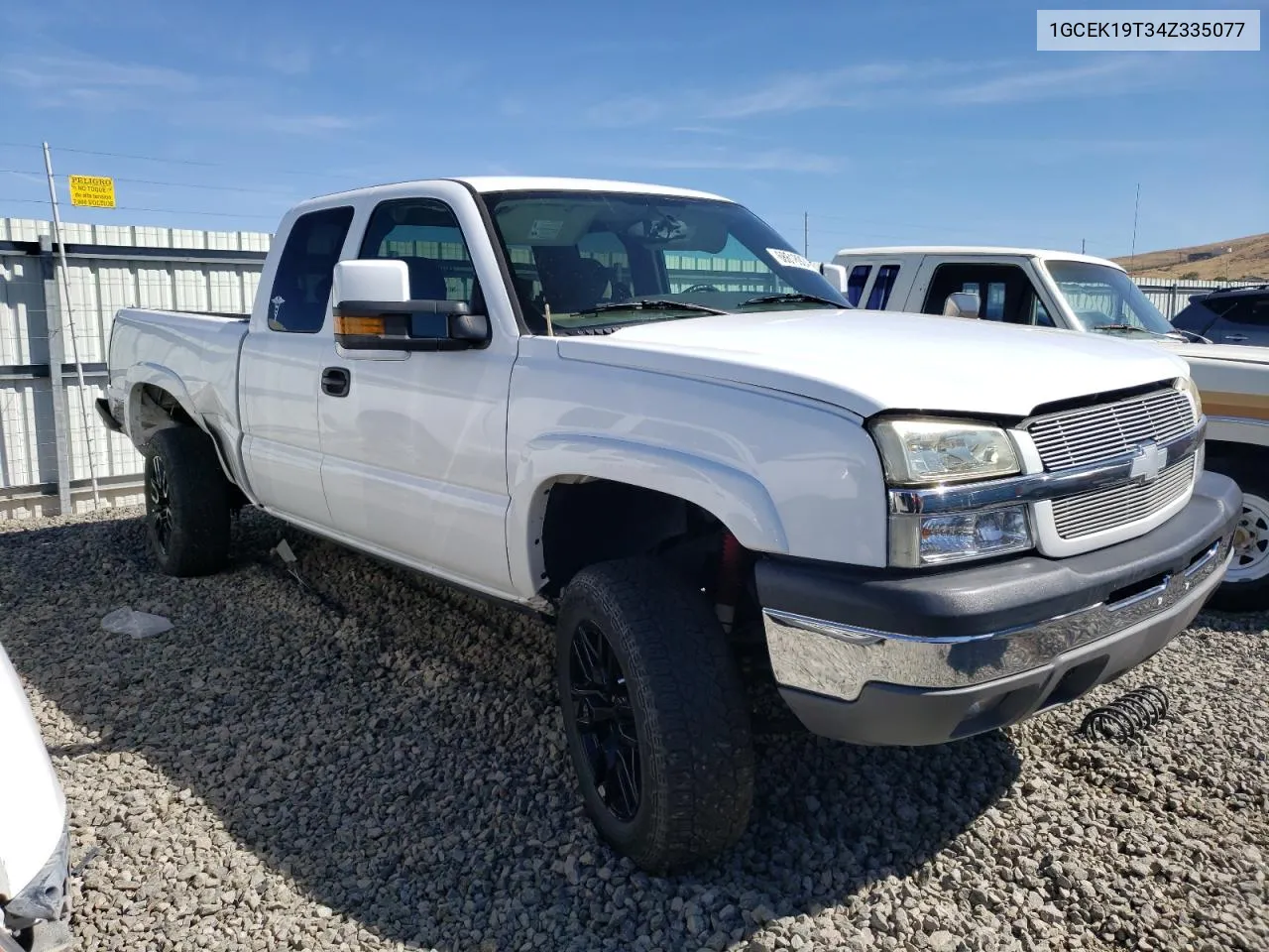 2004 Chevrolet Silverado K1500 VIN: 1GCEK19T34Z335077 Lot: 68618904