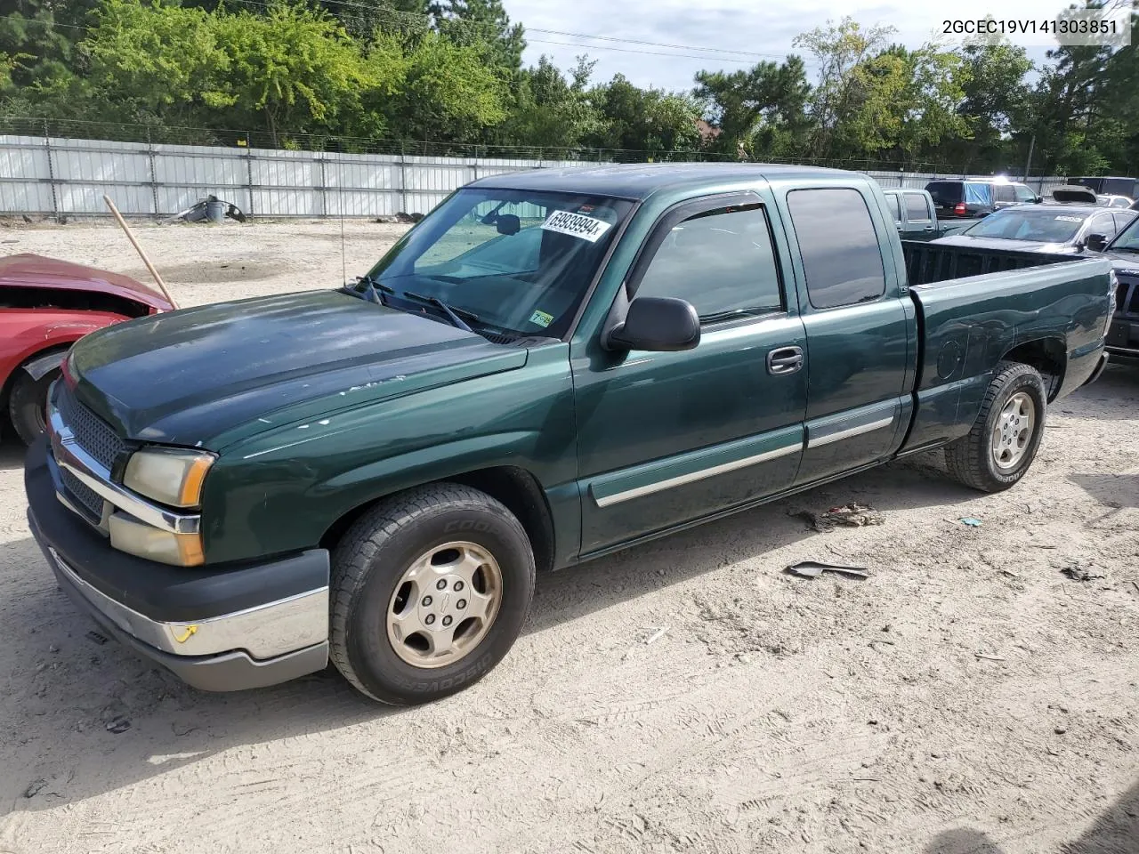 2004 Chevrolet Silverado C1500 VIN: 2GCEC19V141303851 Lot: 69939994