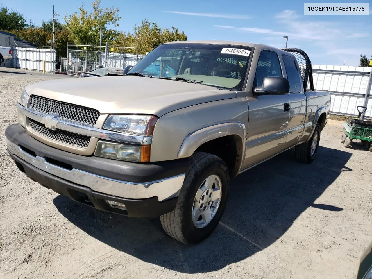 2004 Chevrolet Silverado K1500 VIN: 1GCEK19T04E315778 Lot: 70464624