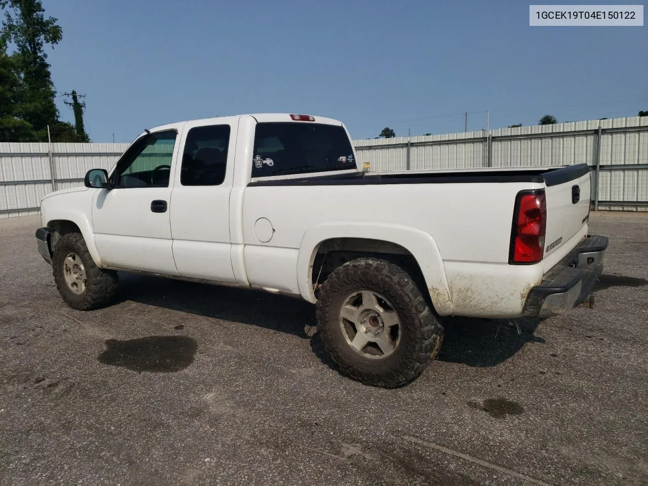 2004 Chevrolet Silverado K1500 VIN: 1GCEK19T04E150122 Lot: 70471244