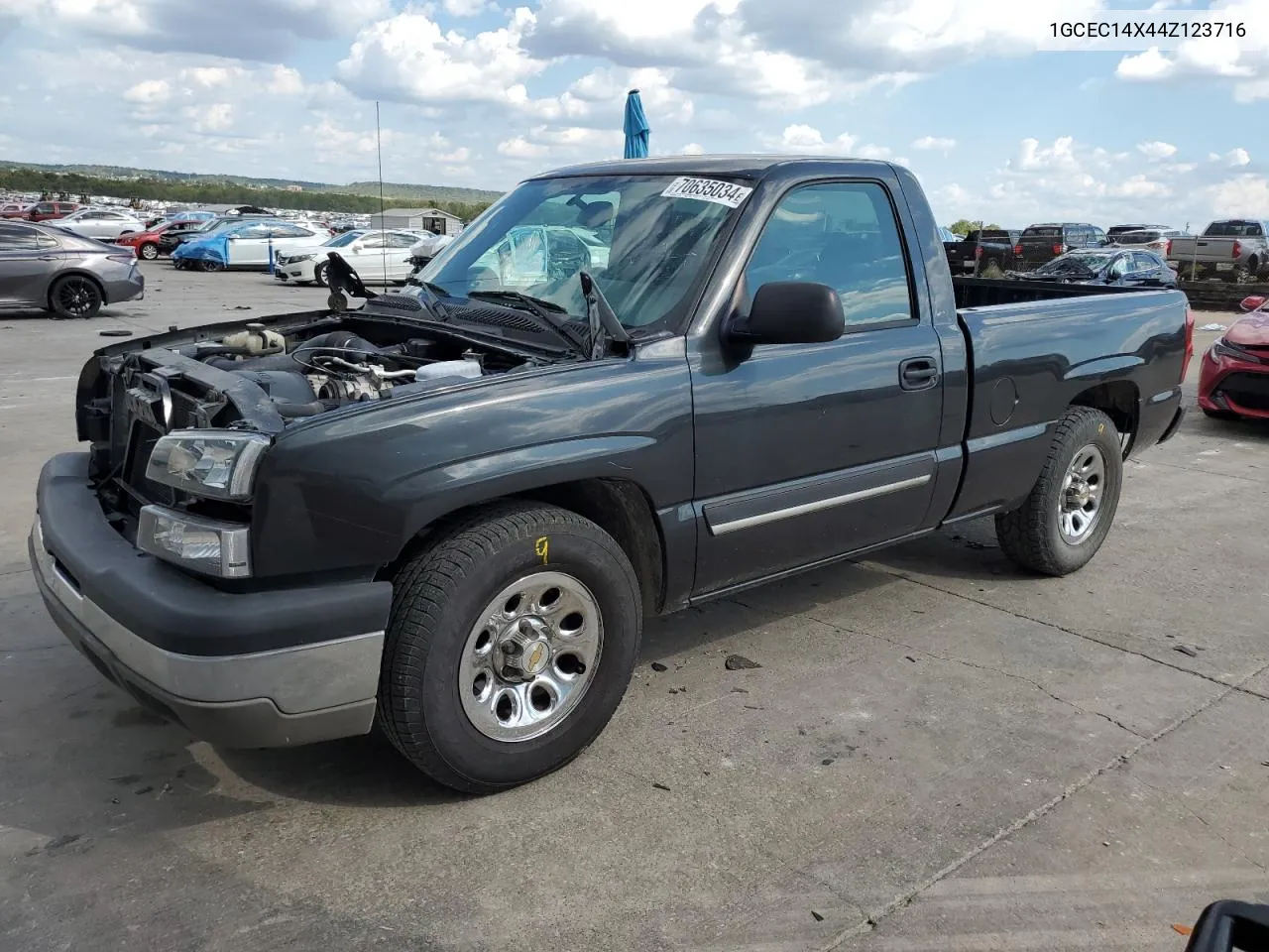 2004 Chevrolet Silverado C1500 VIN: 1GCEC14X44Z123716 Lot: 70635034