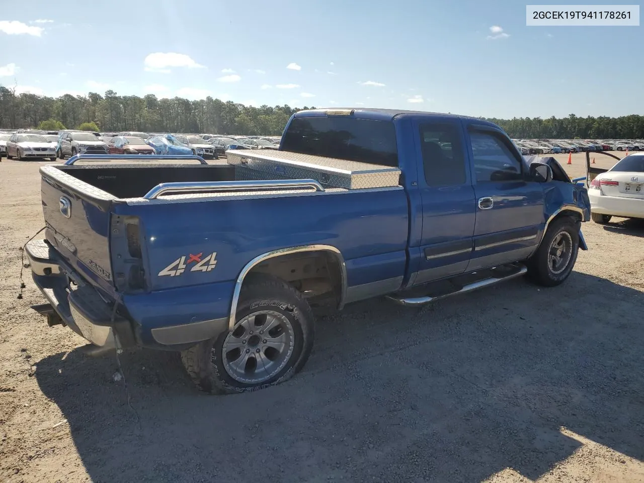 2004 Chevrolet Silverado K1500 VIN: 2GCEK19T941178261 Lot: 71451754