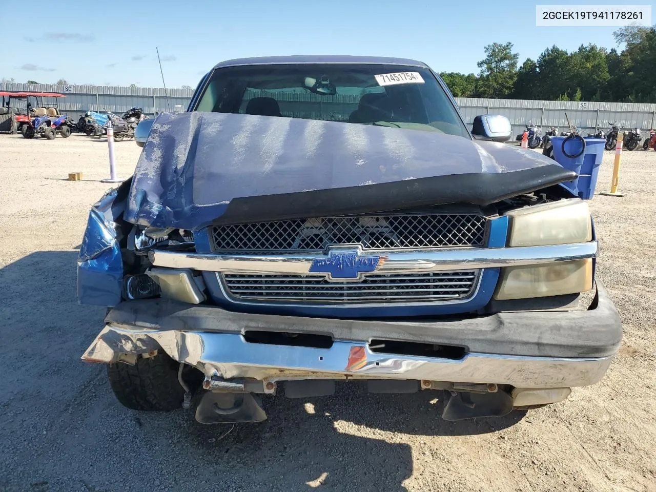 2004 Chevrolet Silverado K1500 VIN: 2GCEK19T941178261 Lot: 71451754