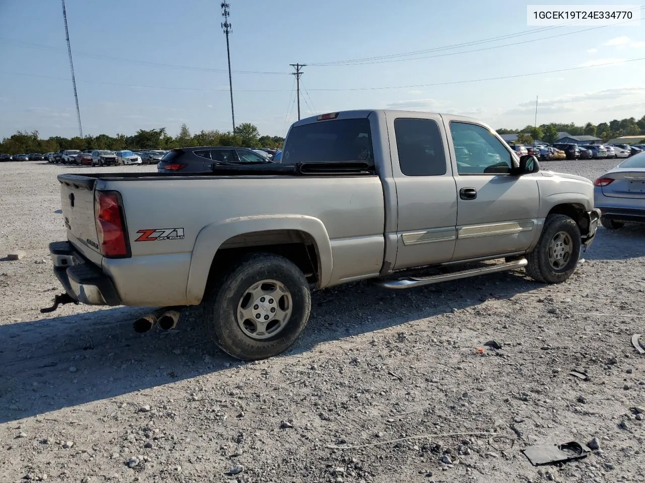 2004 Chevrolet Silverado K1500 VIN: 1GCEK19T24E334770 Lot: 71549604