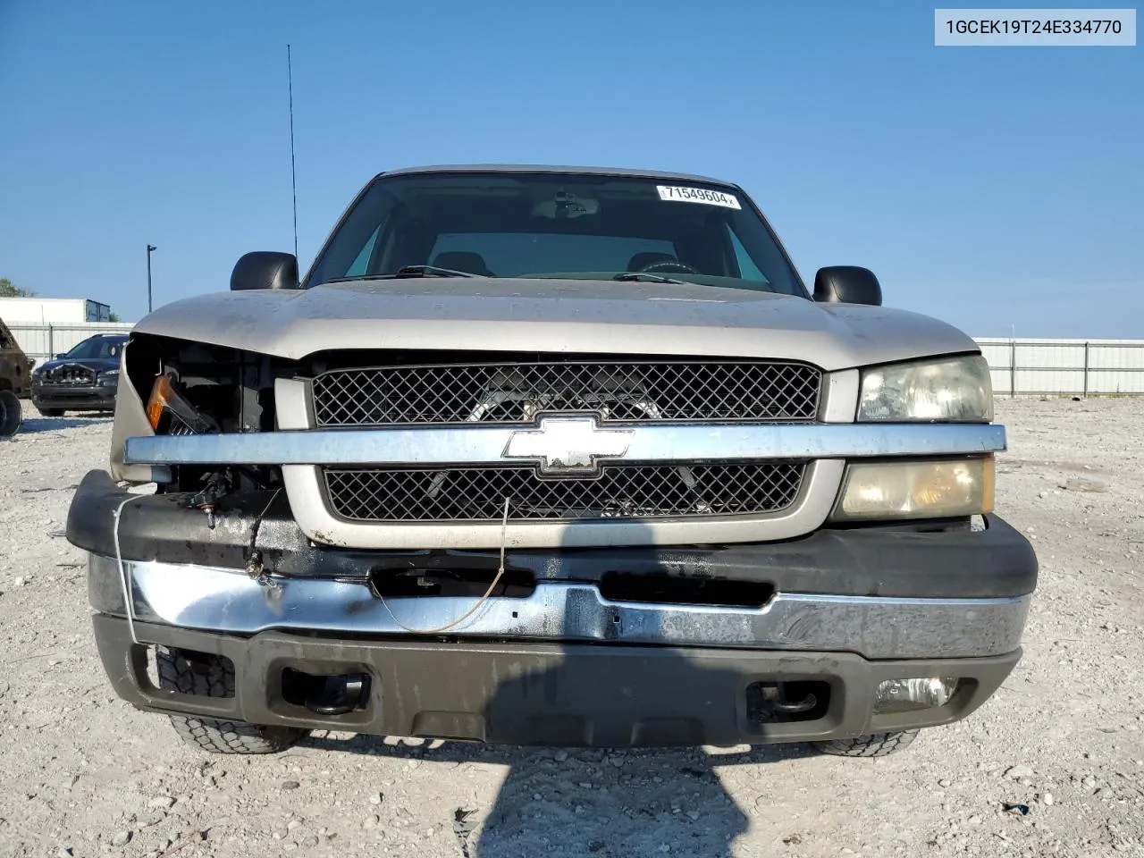 2004 Chevrolet Silverado K1500 VIN: 1GCEK19T24E334770 Lot: 71549604