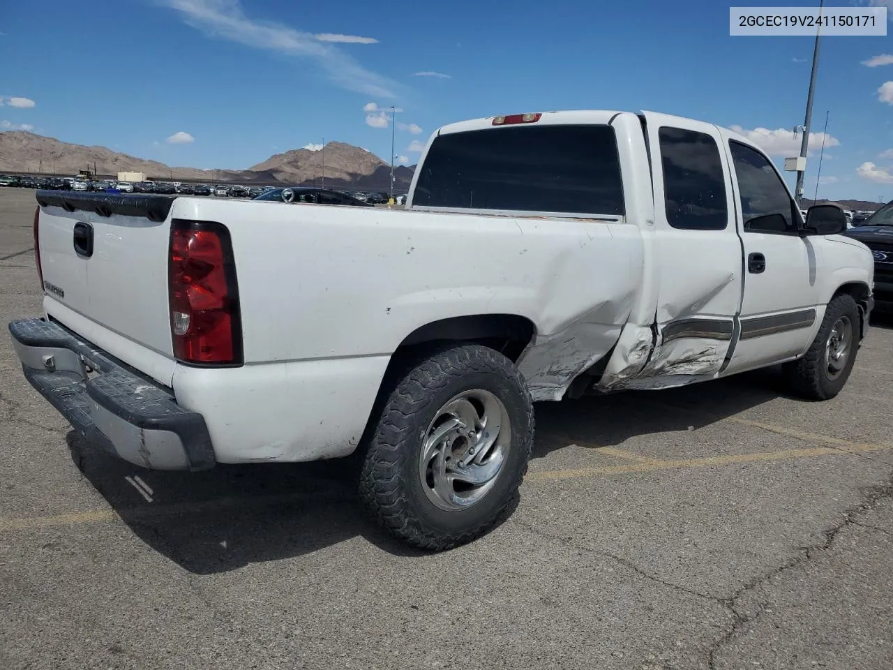 2004 Chevrolet Silverado C1500 VIN: 2GCEC19V241150171 Lot: 72155024