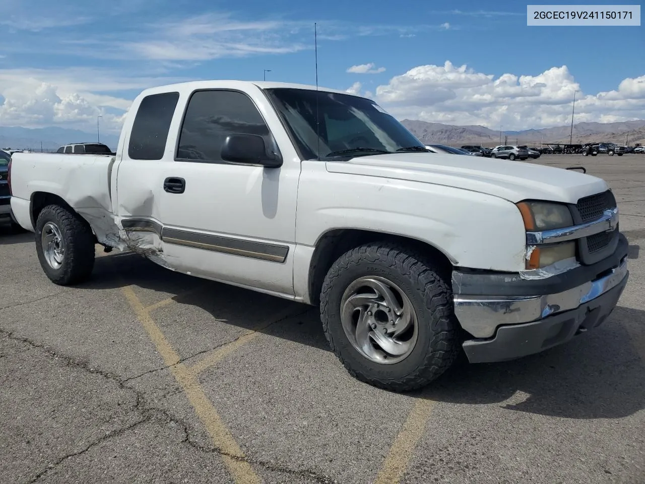 2004 Chevrolet Silverado C1500 VIN: 2GCEC19V241150171 Lot: 72155024