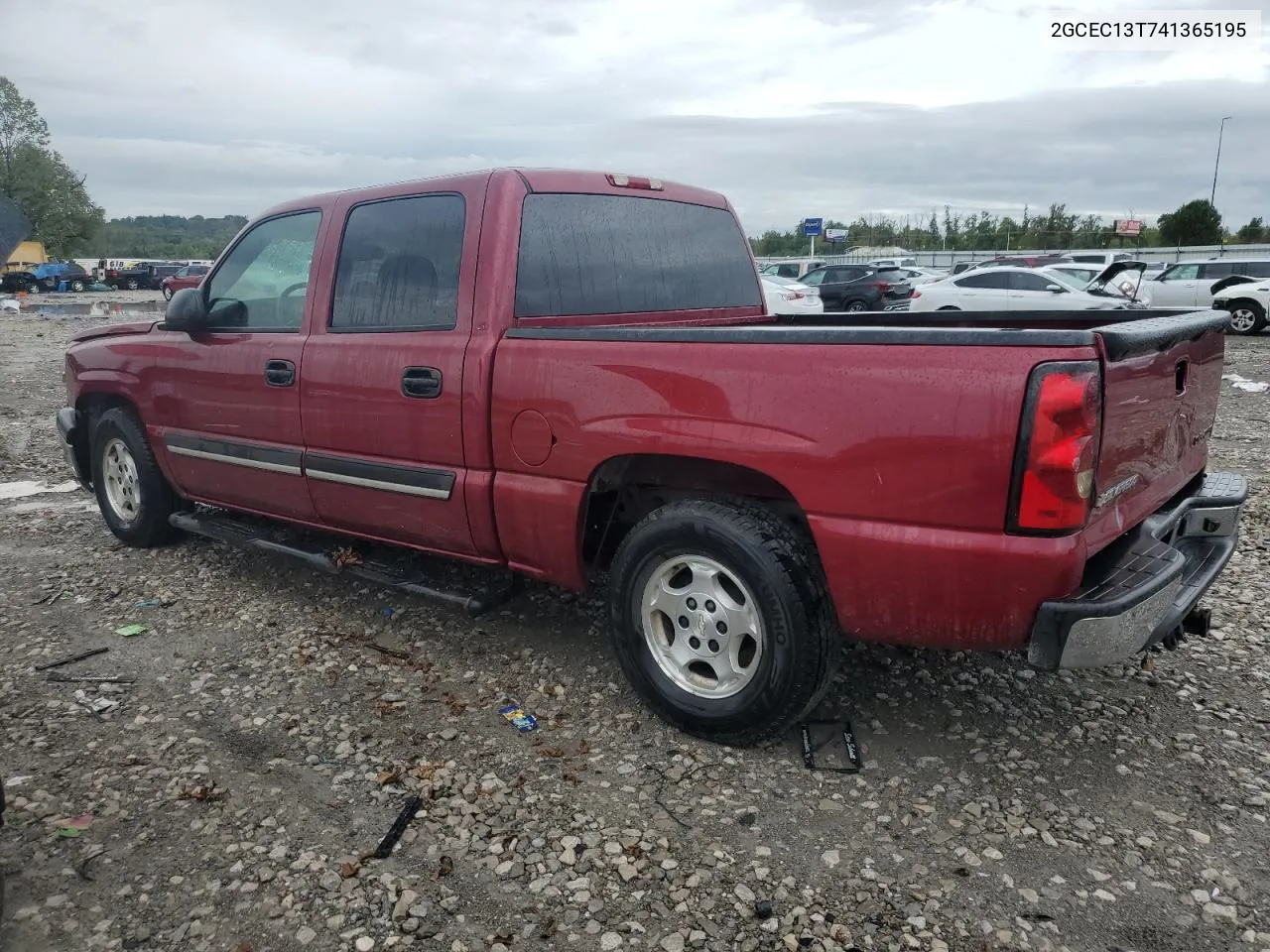 2004 Chevrolet Silverado C1500 VIN: 2GCEC13T741365195 Lot: 72474414