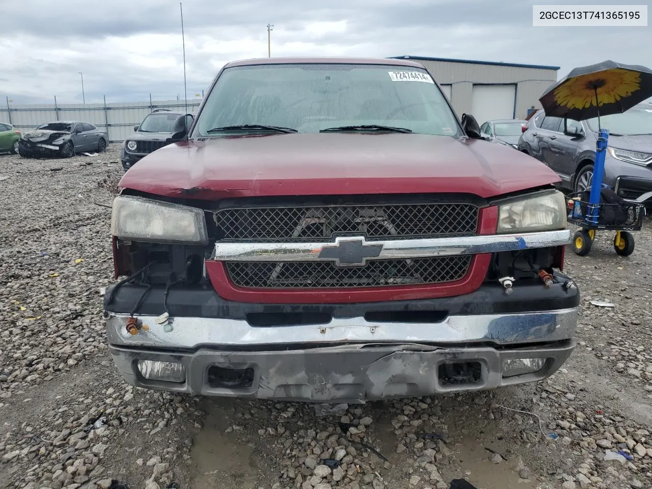 2004 Chevrolet Silverado C1500 VIN: 2GCEC13T741365195 Lot: 72474414