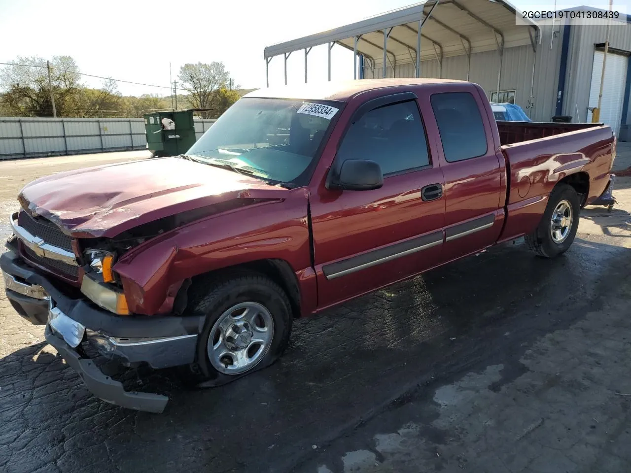 2004 Chevrolet Silverado C1500 VIN: 2GCEC19T041308439 Lot: 72958334