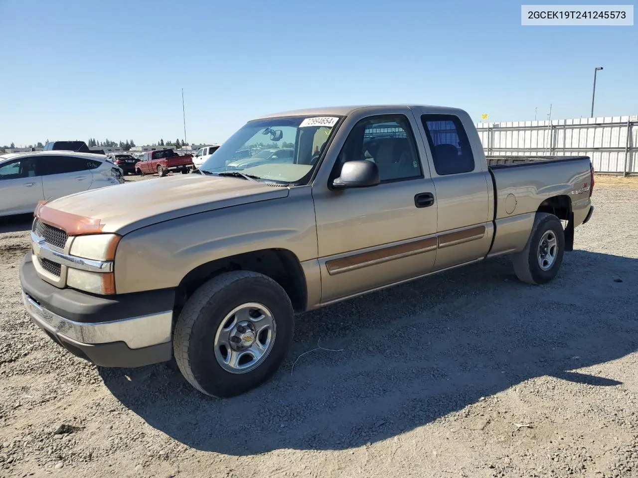 2004 Chevrolet Silverado K1500 VIN: 2GCEK19T241245573 Lot: 72994654