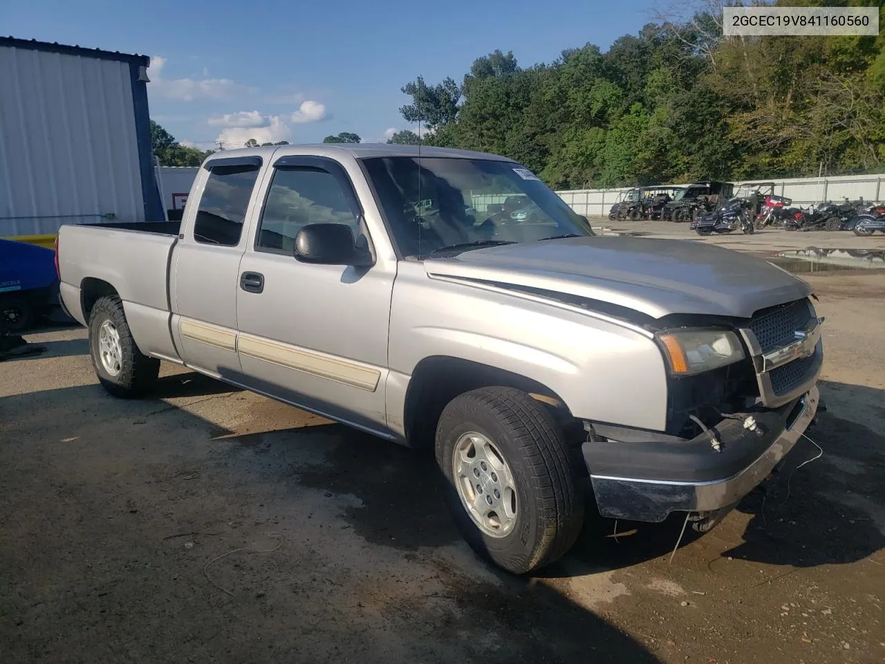 2004 Chevrolet Silverado C1500 VIN: 2GCEC19V841160560 Lot: 73044004