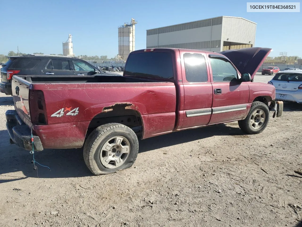 2004 Chevrolet Silverado K1500 VIN: 1GCEK19T84E368521 Lot: 73570784