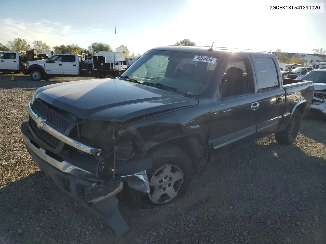 2004 Chevrolet Silverado K1500 VIN: 2GCEK13T541390020 Lot: 74220454