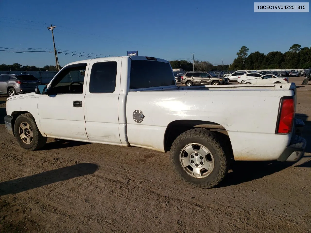 2004 Chevrolet Silverado C1500 VIN: 1GCEC19V04Z251815 Lot: 74485774