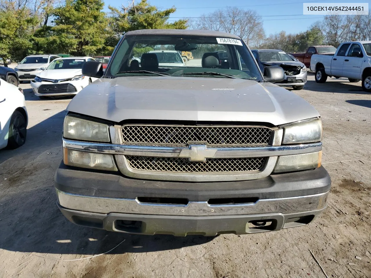 2004 Chevrolet Silverado K1500 VIN: 1GCEK14V54Z244451 Lot: 75678194