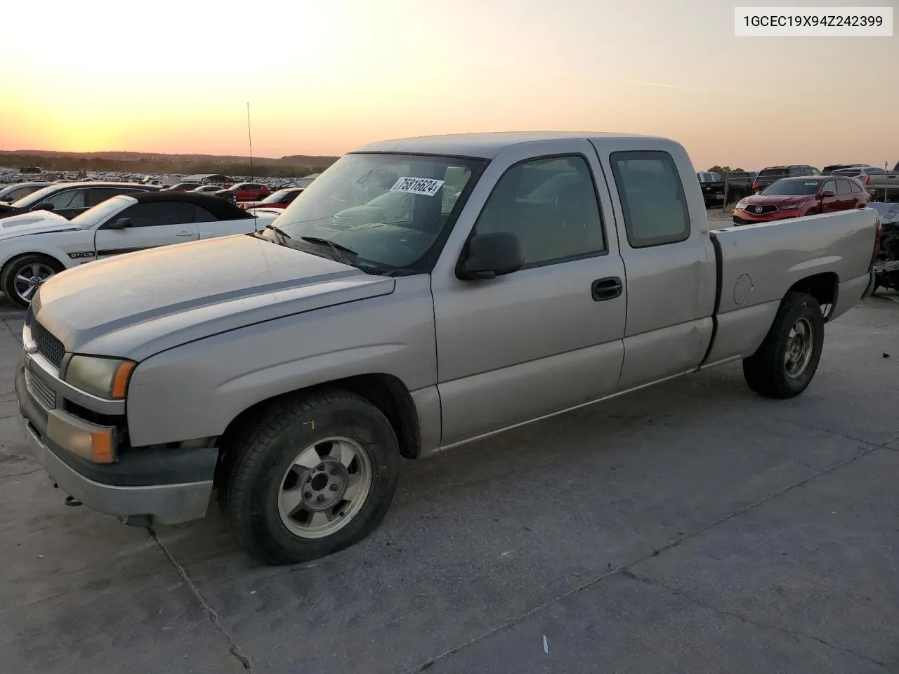 2004 Chevrolet Silverado C1500 VIN: 1GCEC19X94Z242399 Lot: 75816624