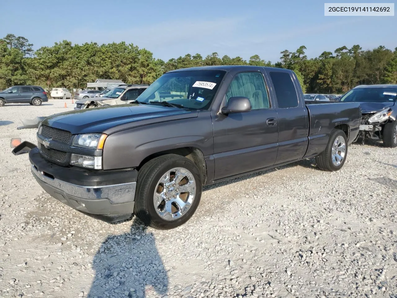 2004 Chevrolet Silverado C1500 VIN: 2GCEC19V141142692 Lot: 75953574