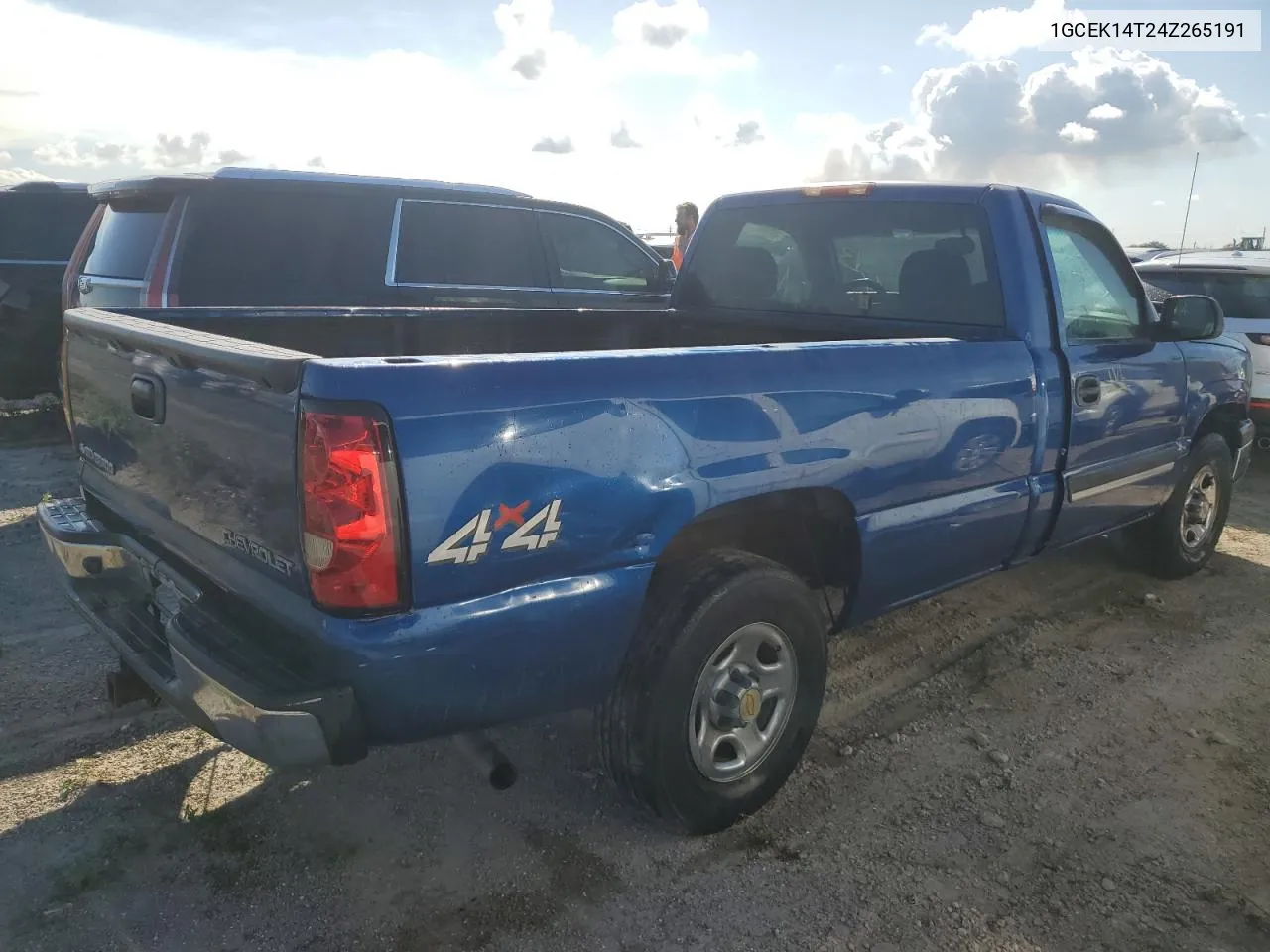 2004 Chevrolet Silverado K1500 VIN: 1GCEK14T24Z265191 Lot: 76034754