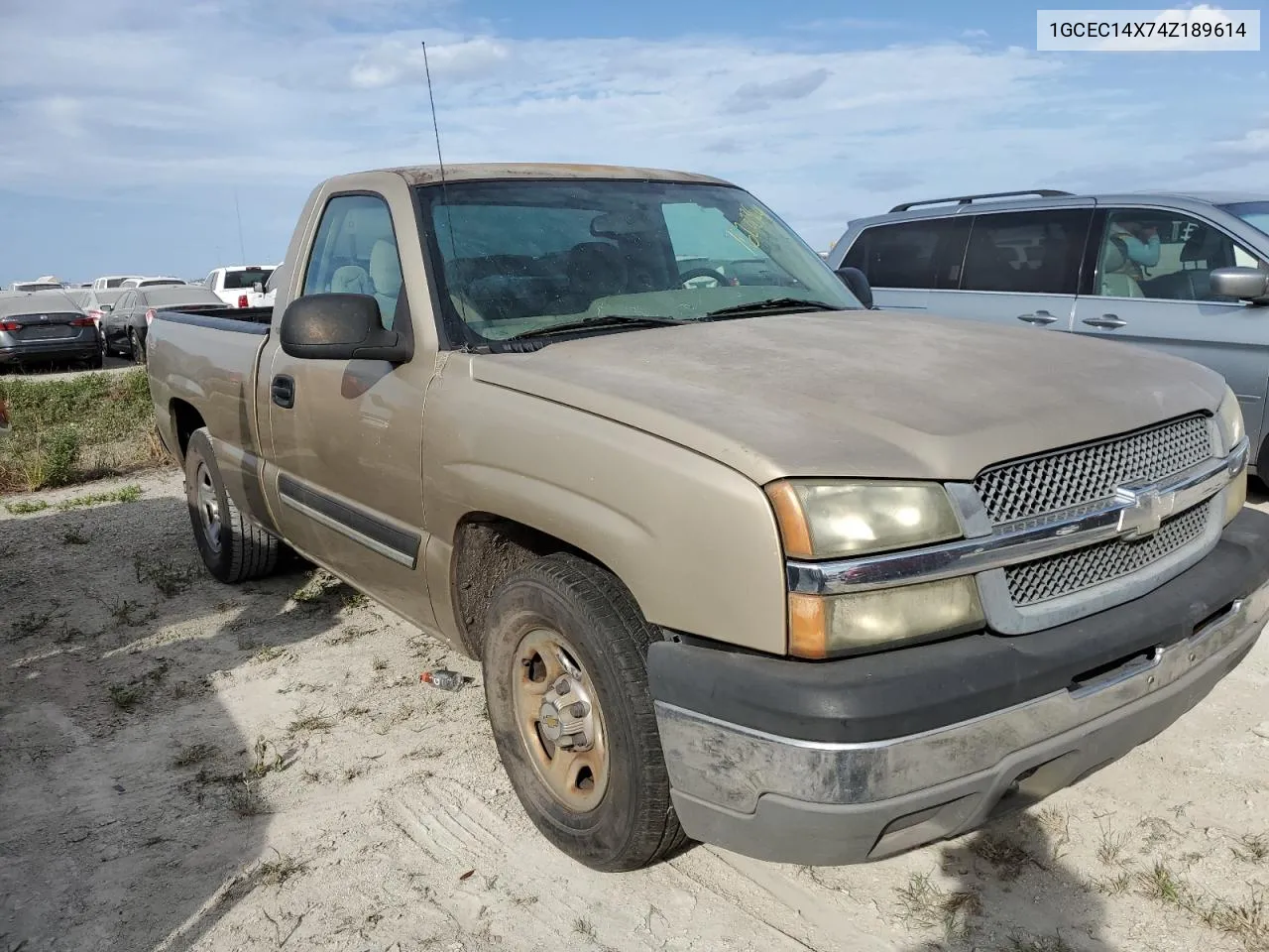 2004 Chevrolet Silverado C1500 VIN: 1GCEC14X74Z189614 Lot: 76202364