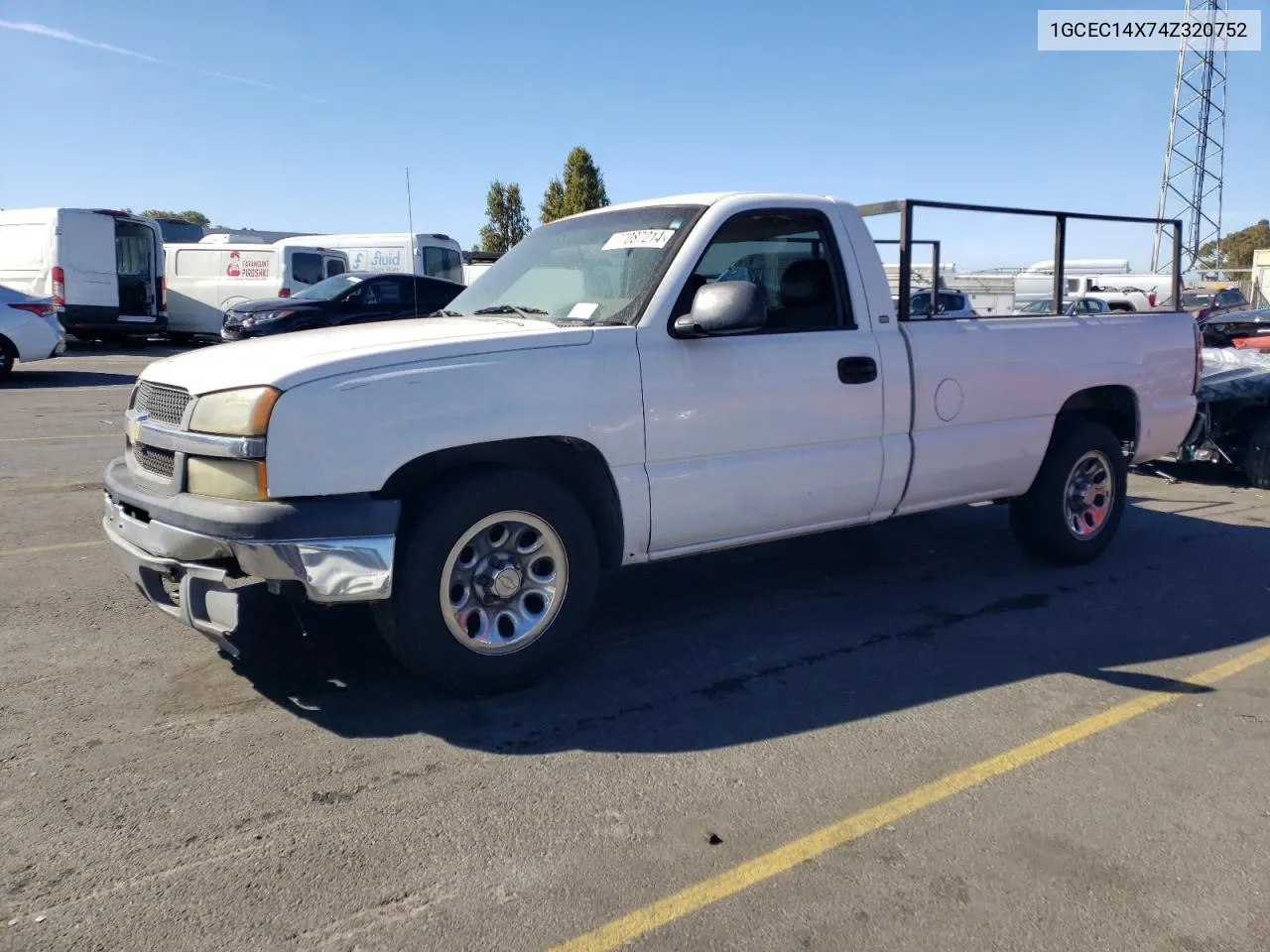 2004 Chevrolet Silverado C1500 VIN: 1GCEC14X74Z320752 Lot: 77087214