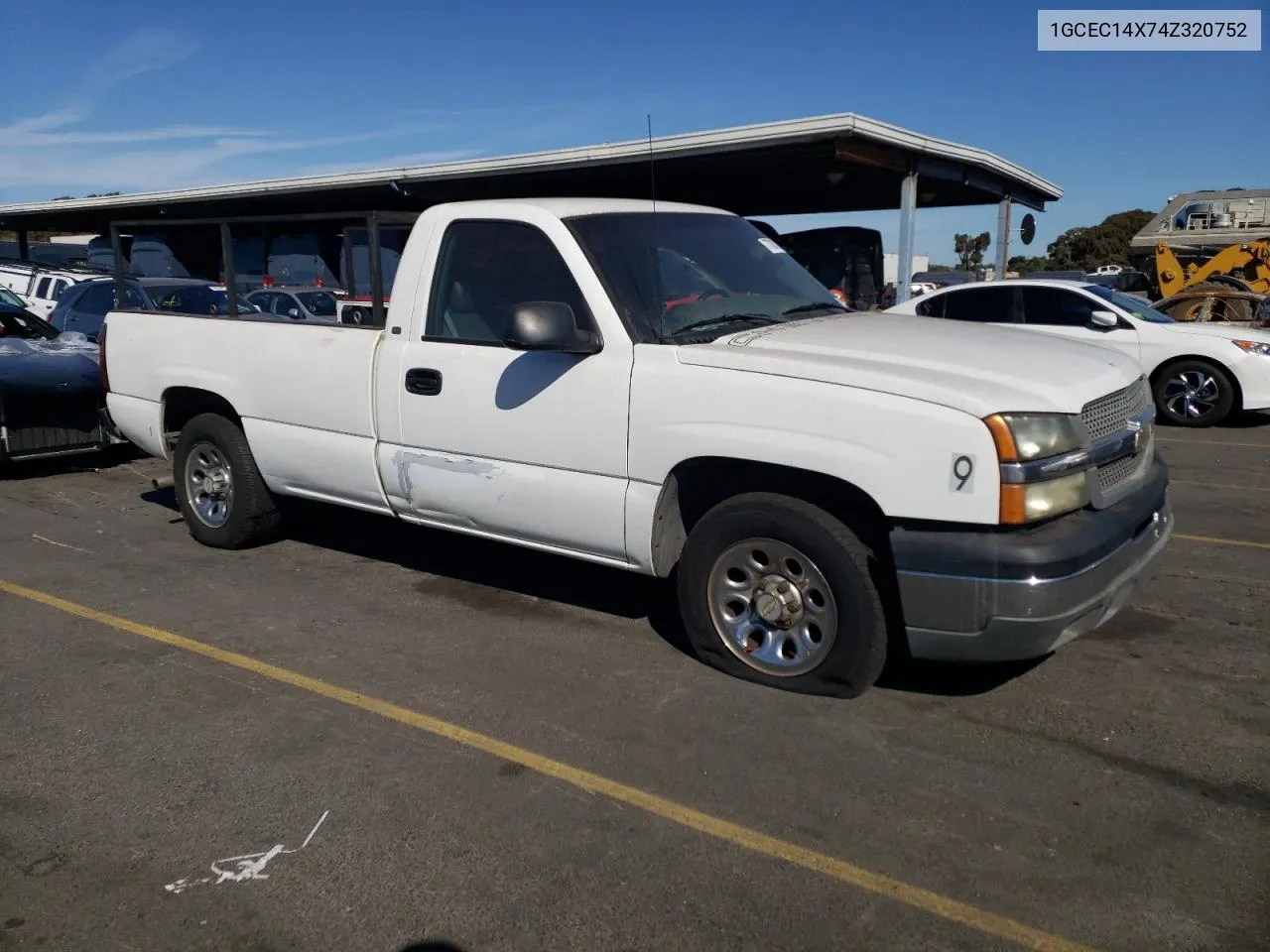 2004 Chevrolet Silverado C1500 VIN: 1GCEC14X74Z320752 Lot: 77087214