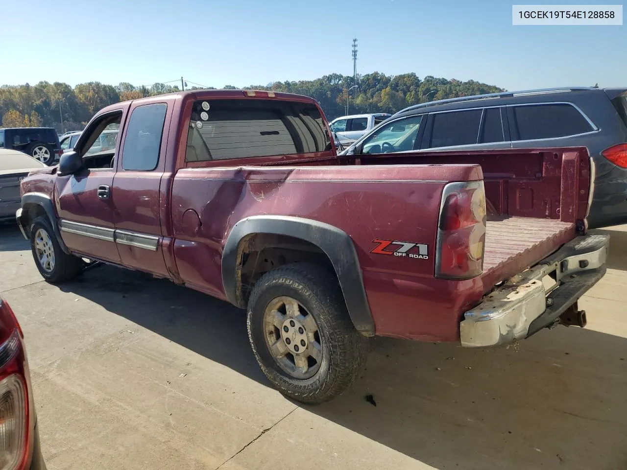 2004 Chevrolet Silverado K1500 VIN: 1GCEK19T54E128858 Lot: 77147794