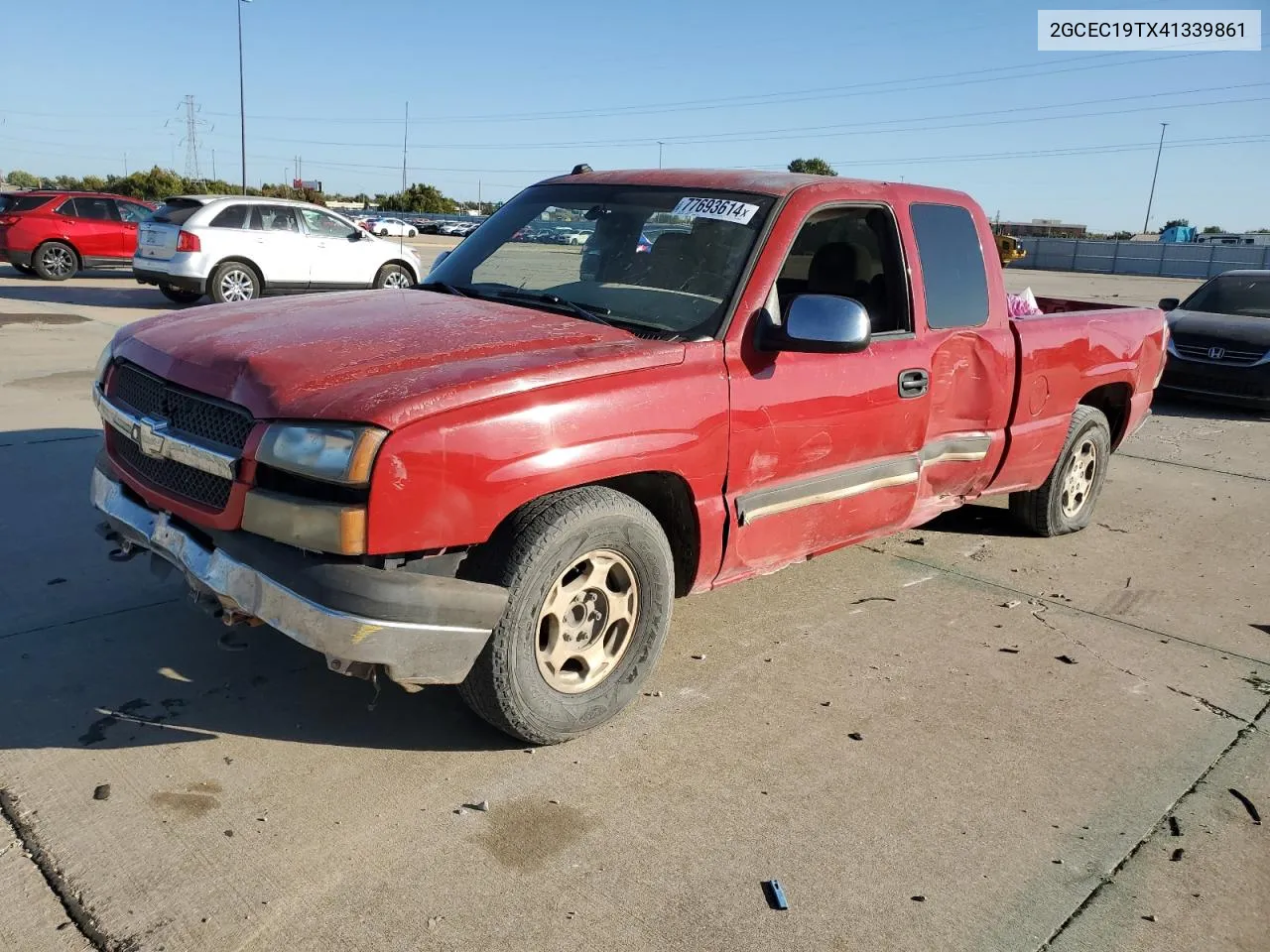 2004 Chevrolet Silverado C1500 VIN: 2GCEC19TX41339861 Lot: 77693614