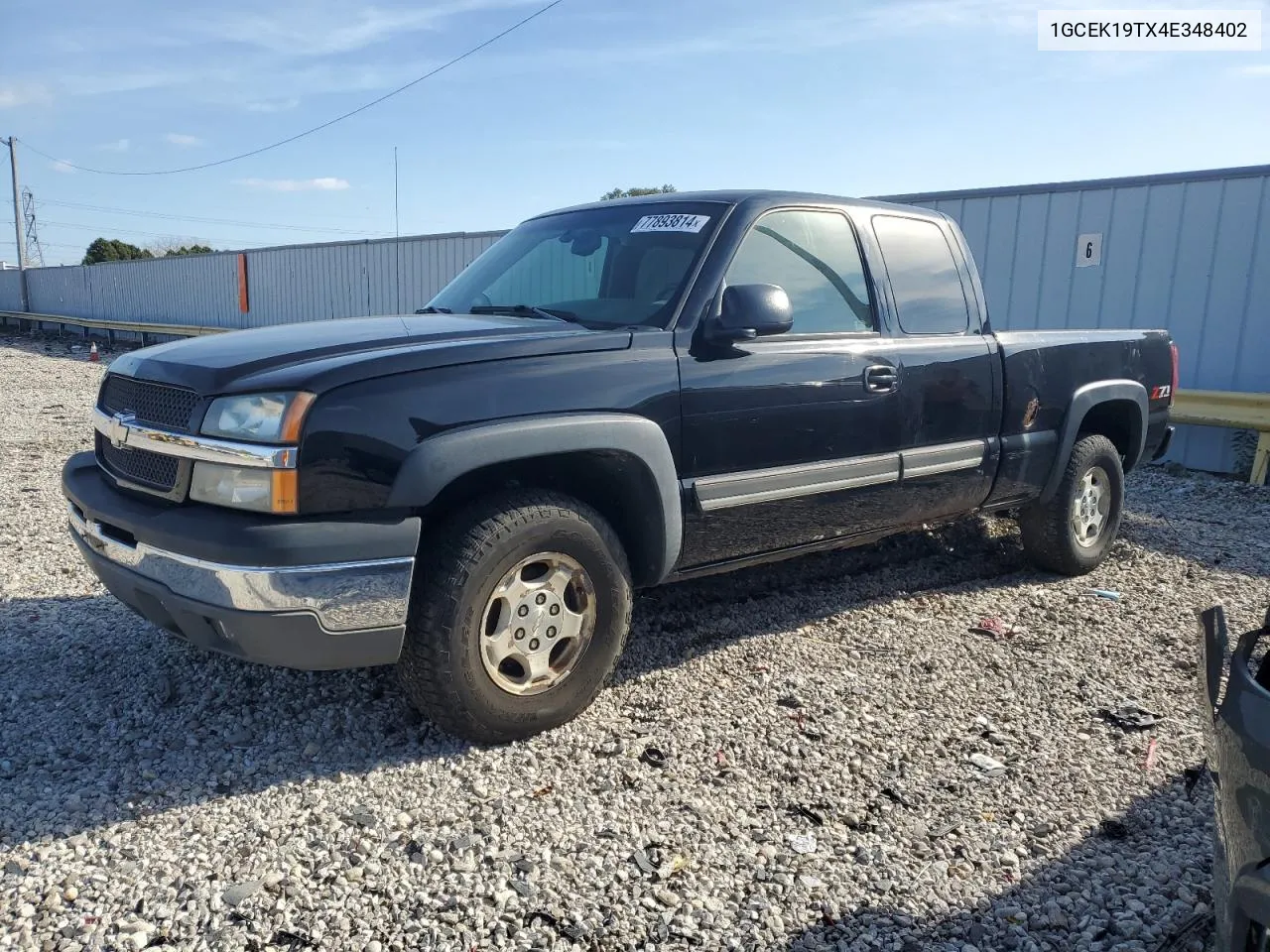 2004 Chevrolet Silverado K1500 VIN: 1GCEK19TX4E348402 Lot: 77893814