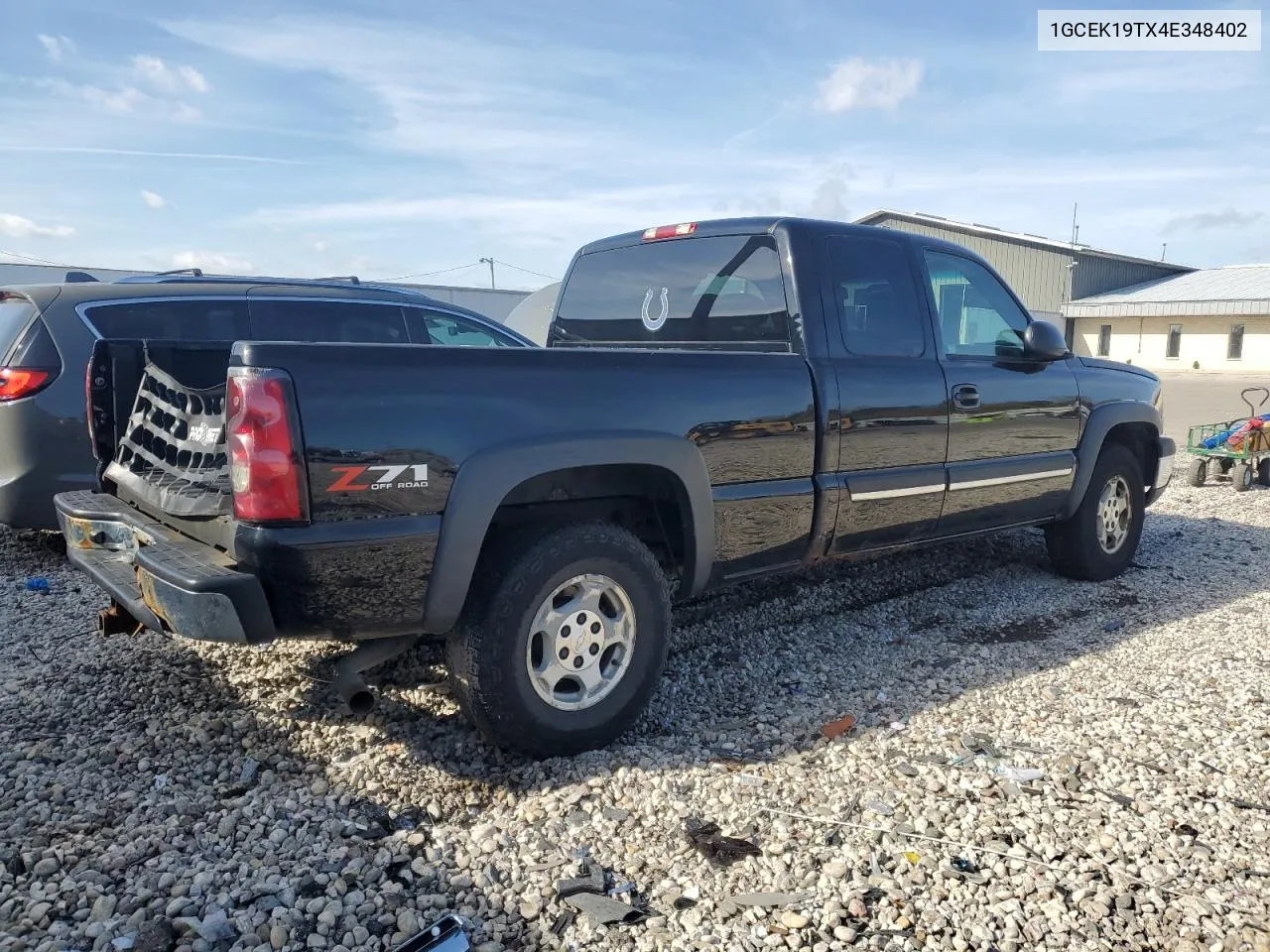 2004 Chevrolet Silverado K1500 VIN: 1GCEK19TX4E348402 Lot: 77893814