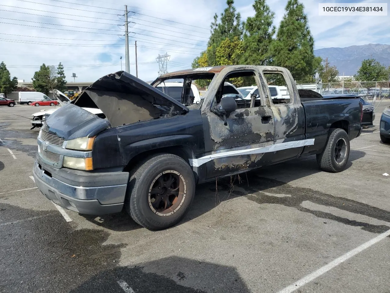 2004 Chevrolet Silverado C1500 VIN: 1GCEC19V34E381434 Lot: 78531954