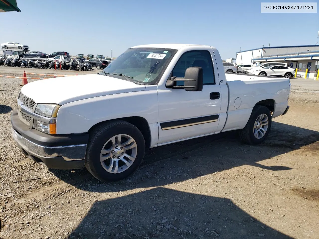 2004 Chevrolet Silverado C1500 VIN: 1GCEC14VX4Z171221 Lot: 78542024