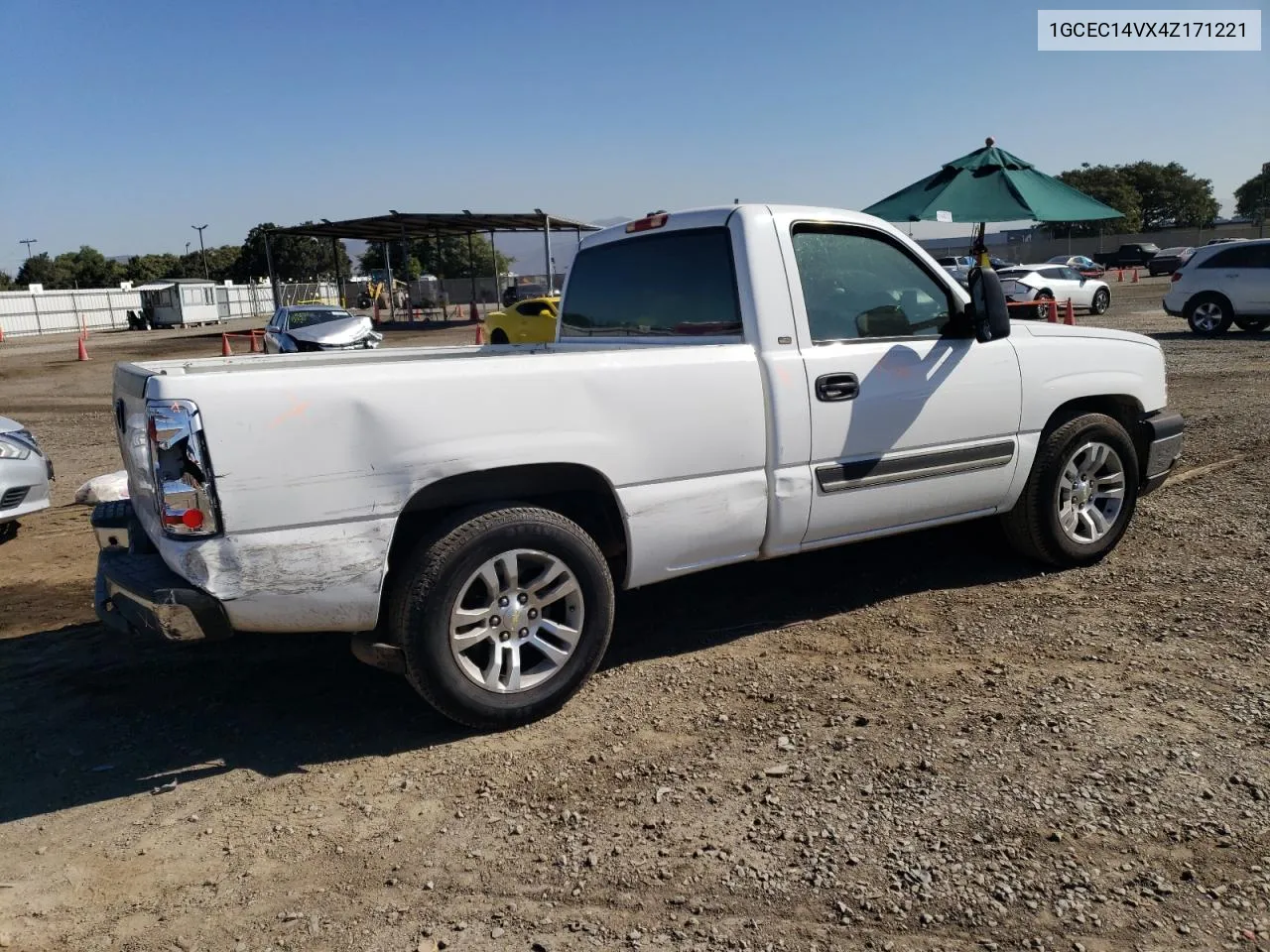 2004 Chevrolet Silverado C1500 VIN: 1GCEC14VX4Z171221 Lot: 78542024