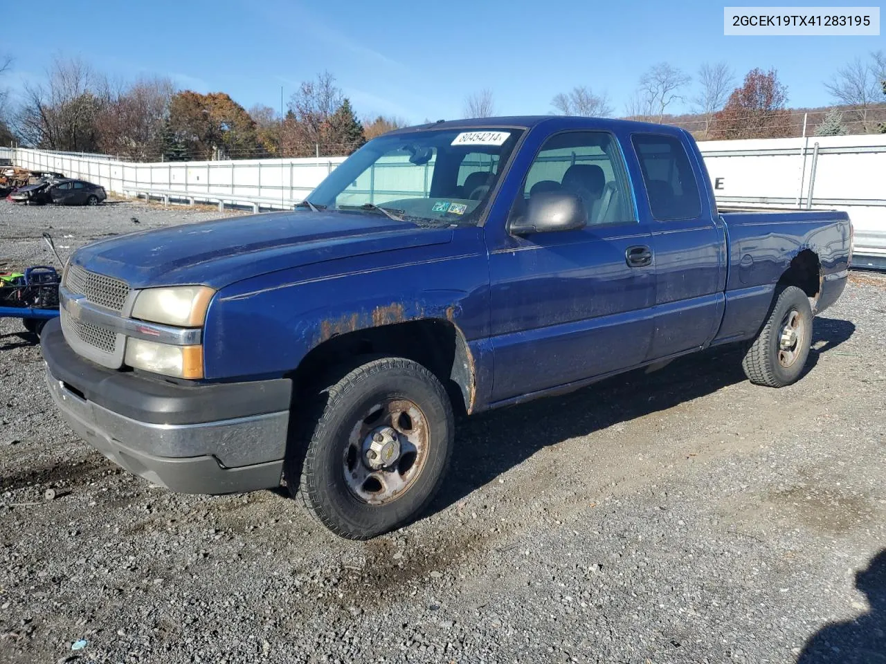 2004 Chevrolet Silverado K1500 VIN: 2GCEK19TX41283195 Lot: 80454214