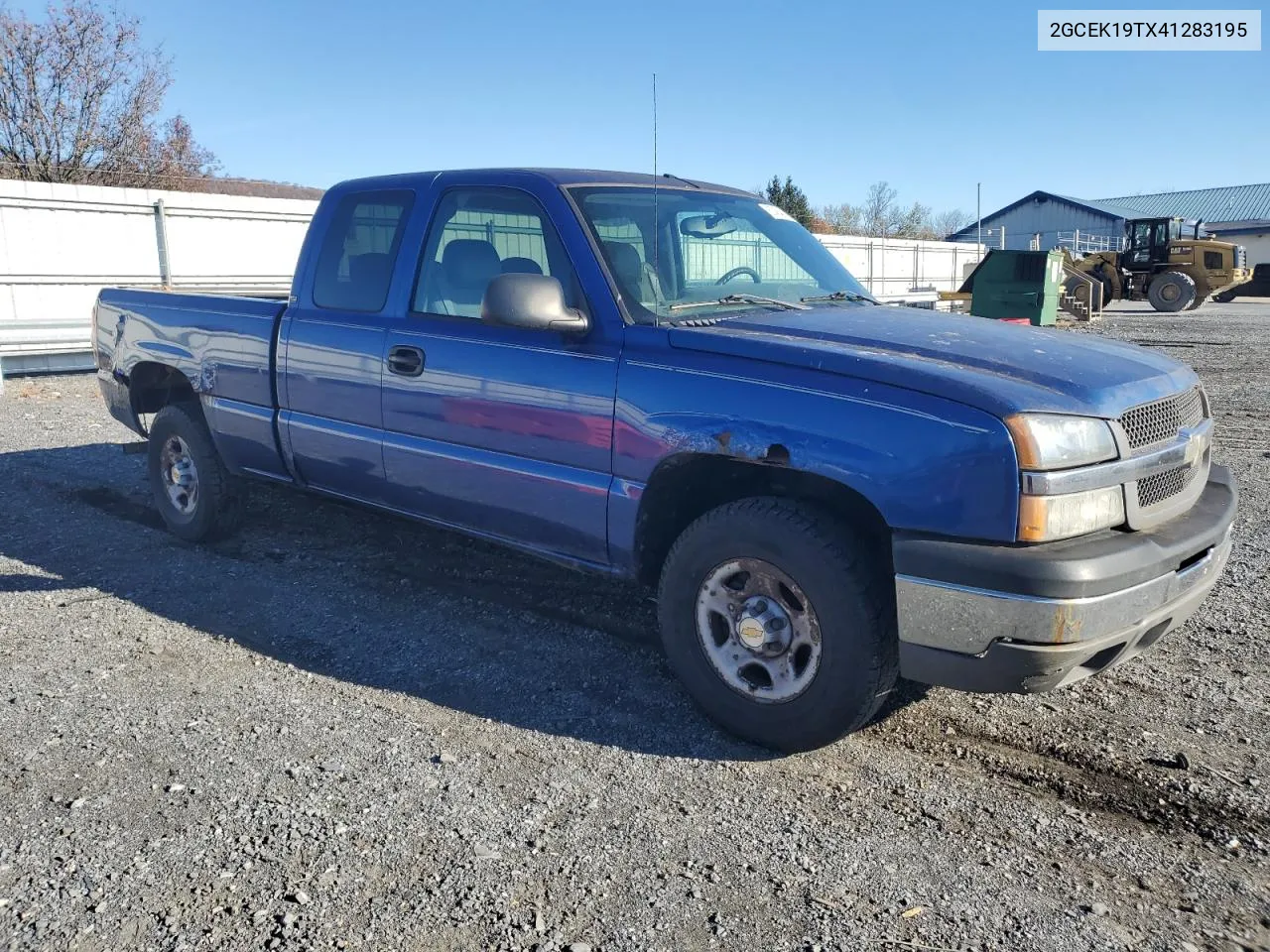 2004 Chevrolet Silverado K1500 VIN: 2GCEK19TX41283195 Lot: 80454214