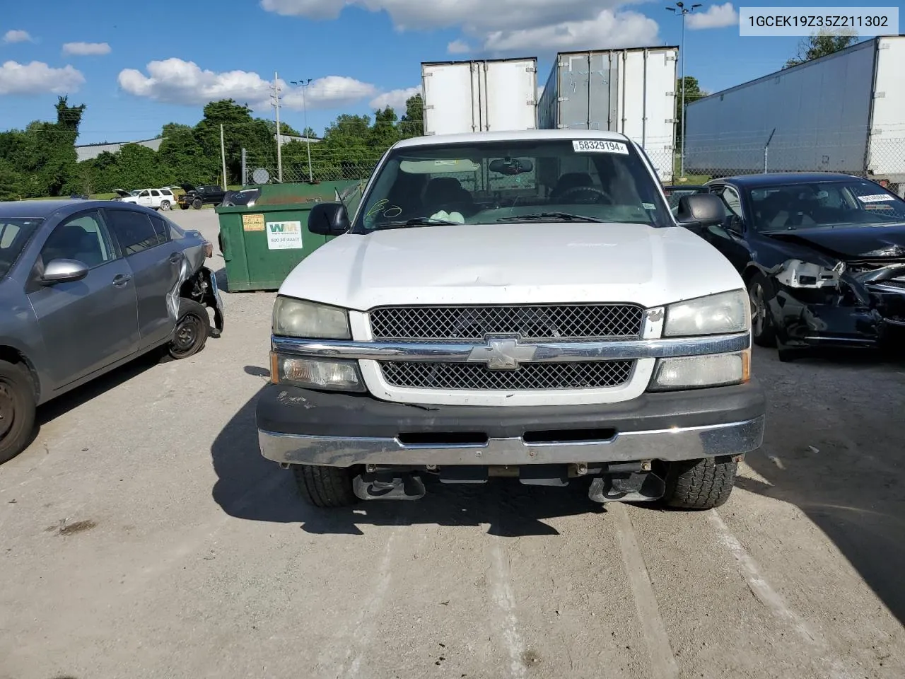 2005 Chevrolet Silverado K1500 VIN: 1GCEK19Z35Z211302 Lot: 58329194