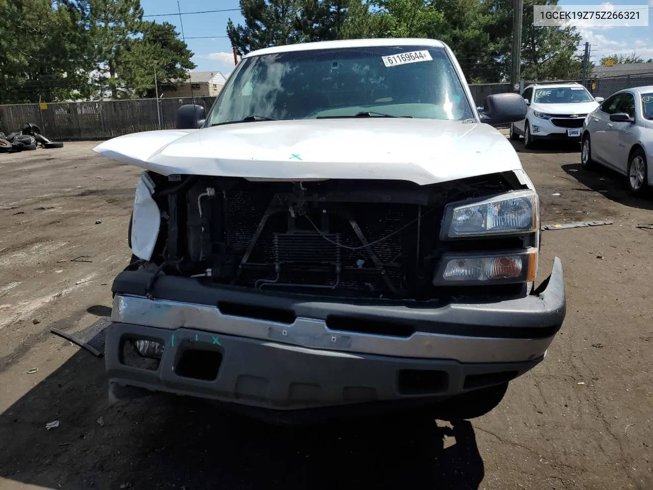 2005 Chevrolet Silverado K1500 VIN: 1GCEK19Z75Z266321 Lot: 61169644