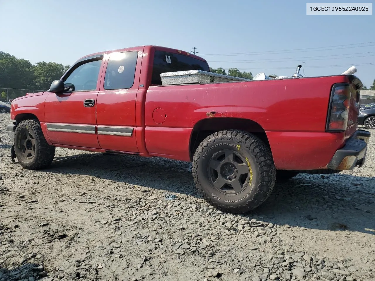 2005 Chevrolet Silverado C1500 VIN: 1GCEC19V55Z240925 Lot: 63053124