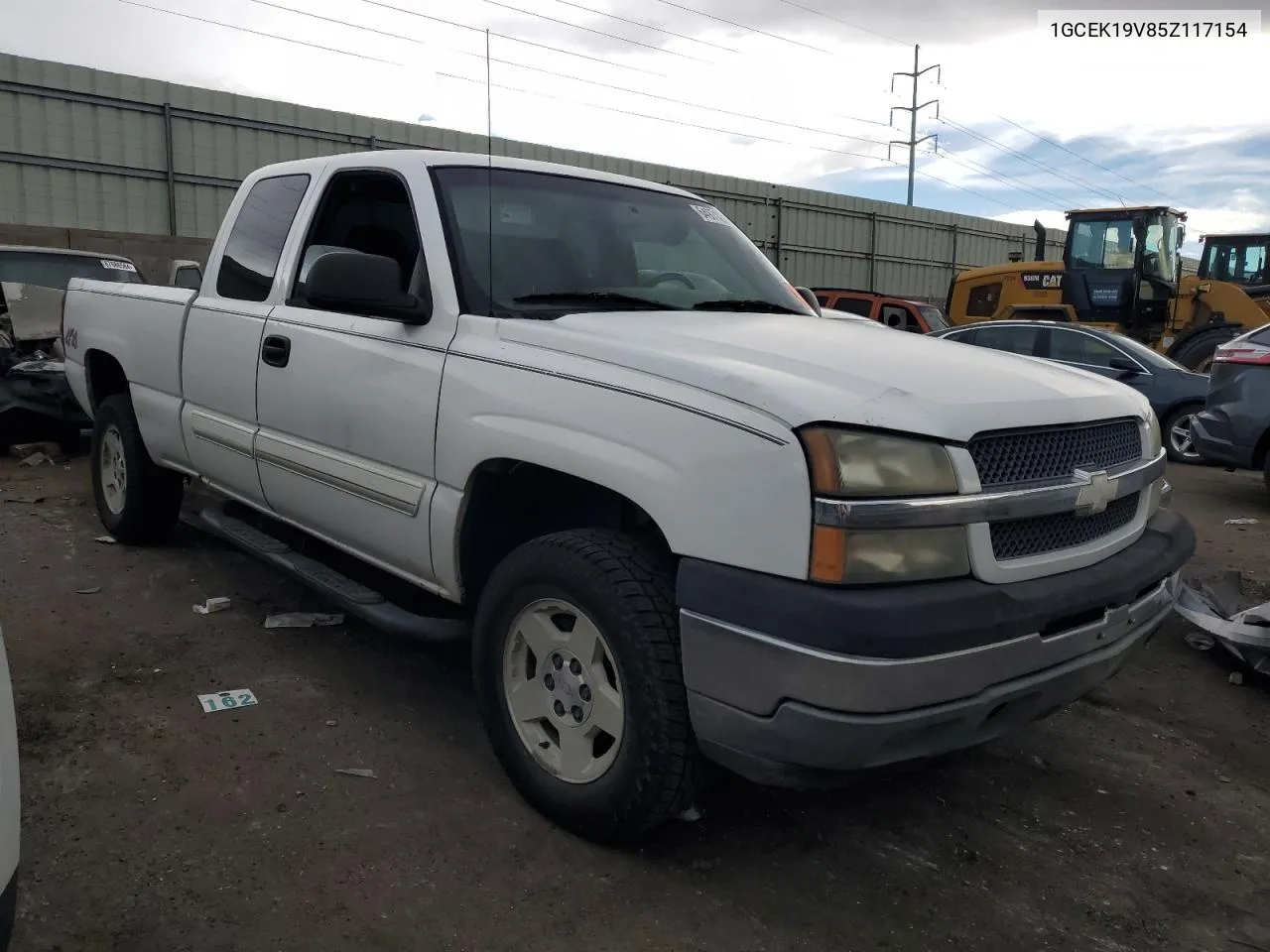 2005 Chevrolet Silverado K1500 VIN: 1GCEK19V85Z117154 Lot: 64971274